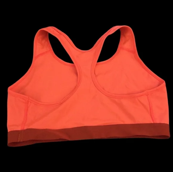Nike Women's Bright Orange Sports Bra - Picture 2 of 3